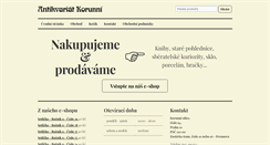 Desktop Screenshot of antikvariat-sberatelstvi.cz