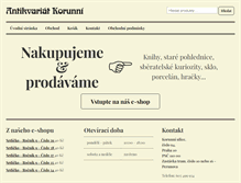 Tablet Screenshot of antikvariat-sberatelstvi.cz